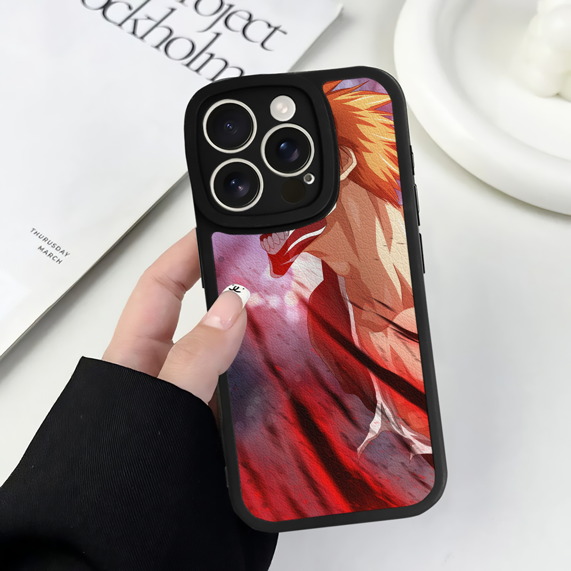 （画像用） ブリーチ BLEACH 【iPhone 16シリーズ対応】シリコンスマホケース（レザー調） 材質：シリコン
